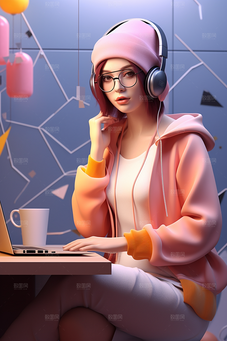 设计师潮流人物模型