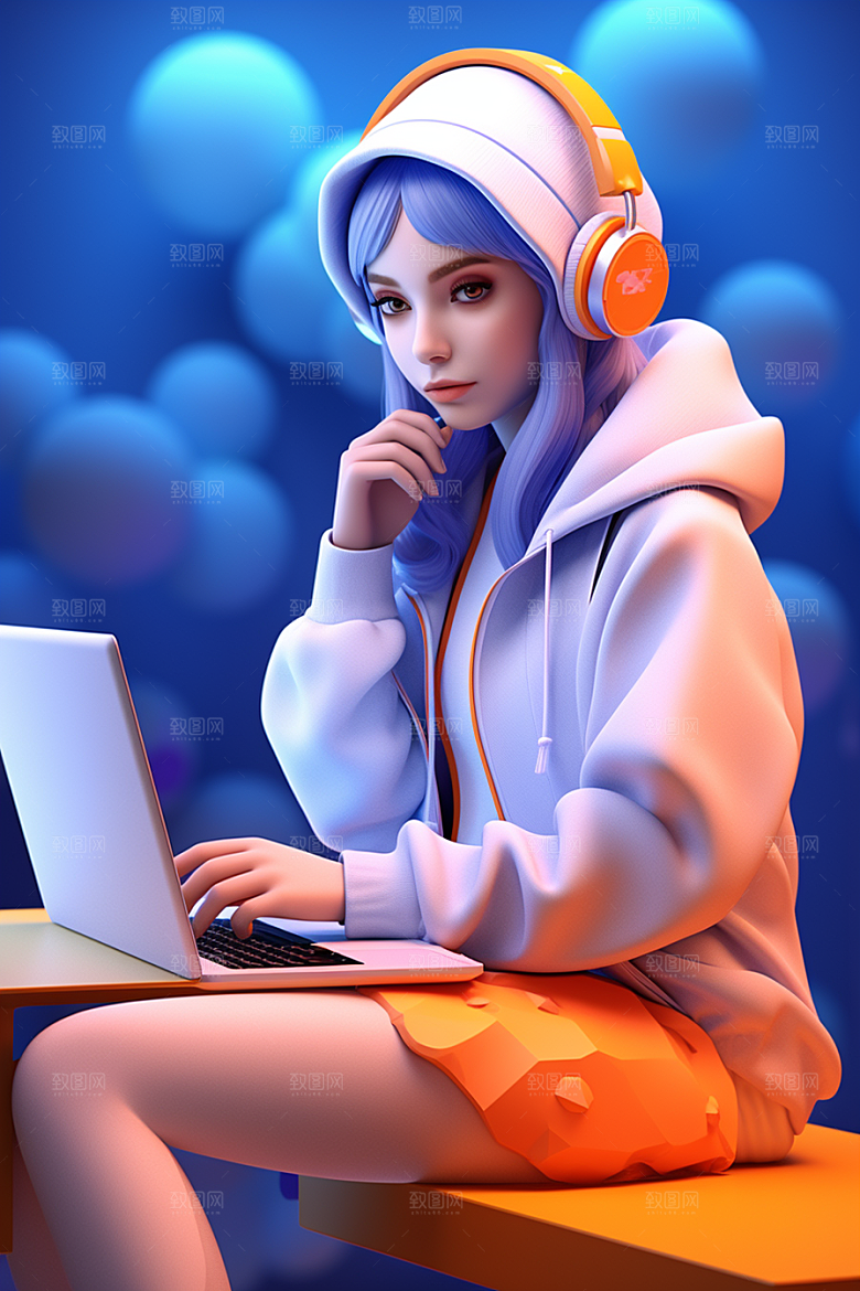 设计师工作创作模型