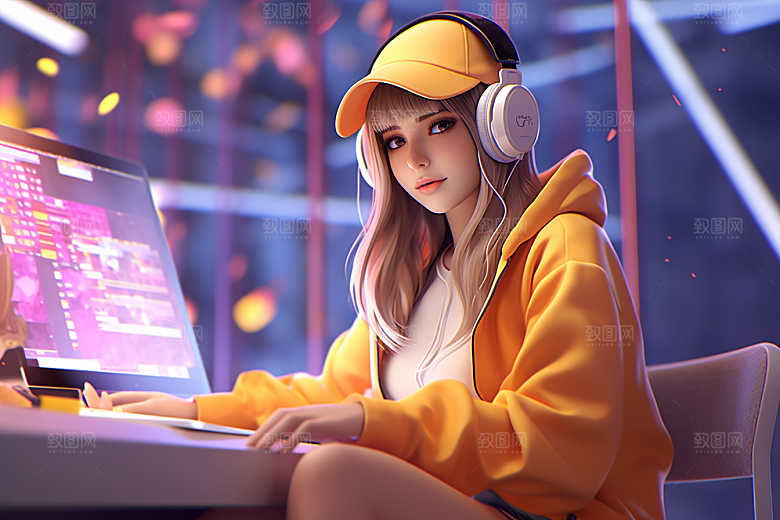 设计师立体潮流模型