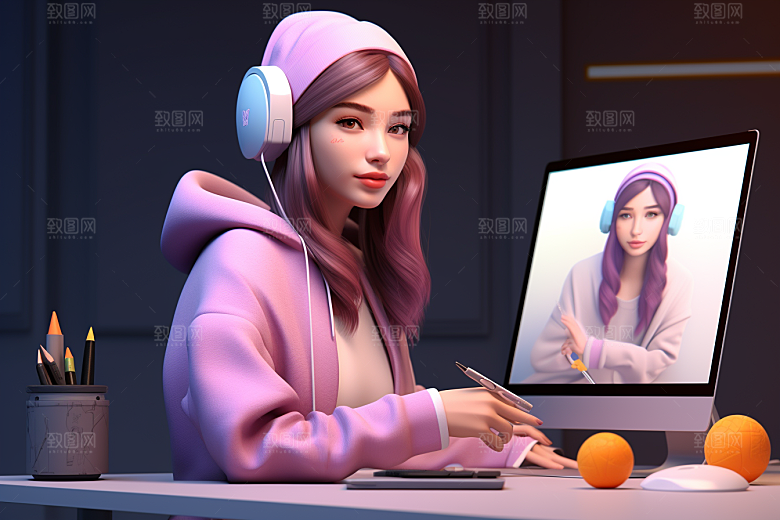 设计师创作IP模型