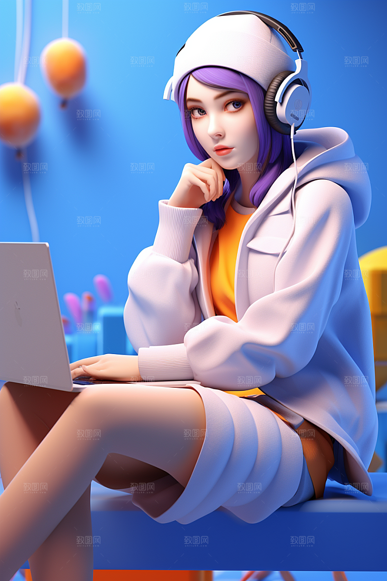 设计师工作立体模型