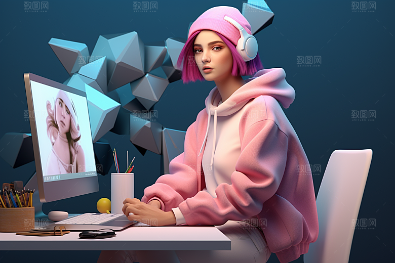 设计师人物3D模型