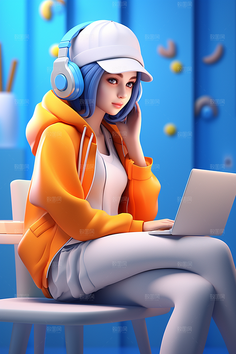 设计师卡通创作模型