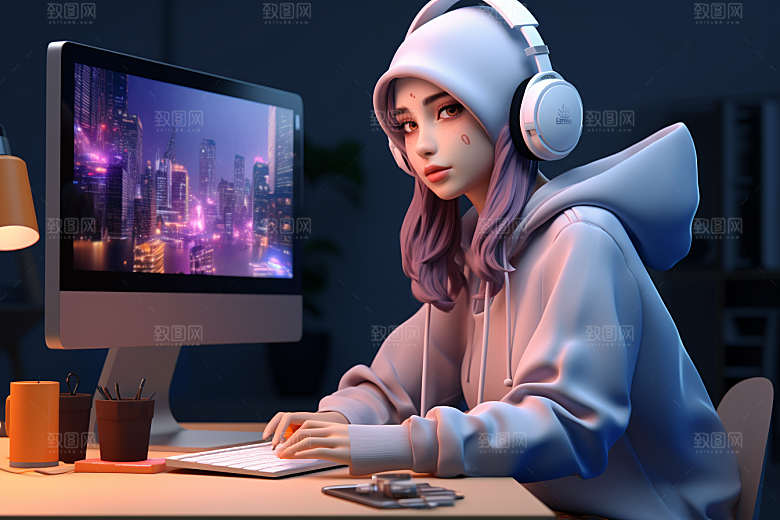 设计师立体创作模型