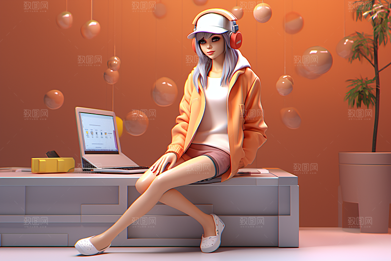 设计师潮流卡通模型