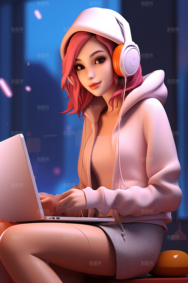 设计师3D潮流模型