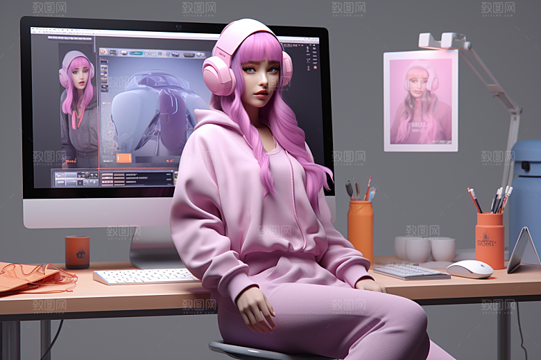 设计师形象工作模型