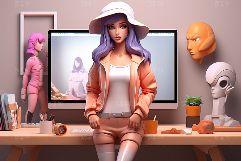 设计师潮流IP模型