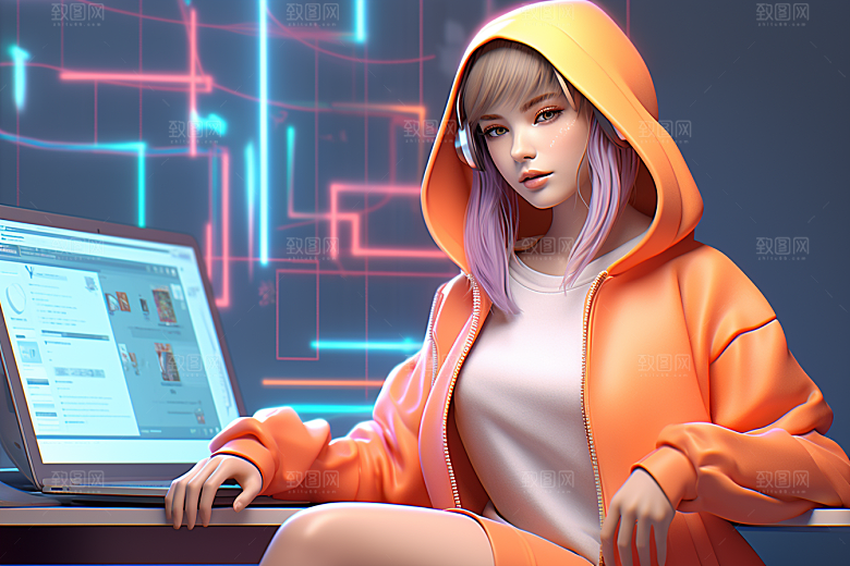 设计师时尚3D模型