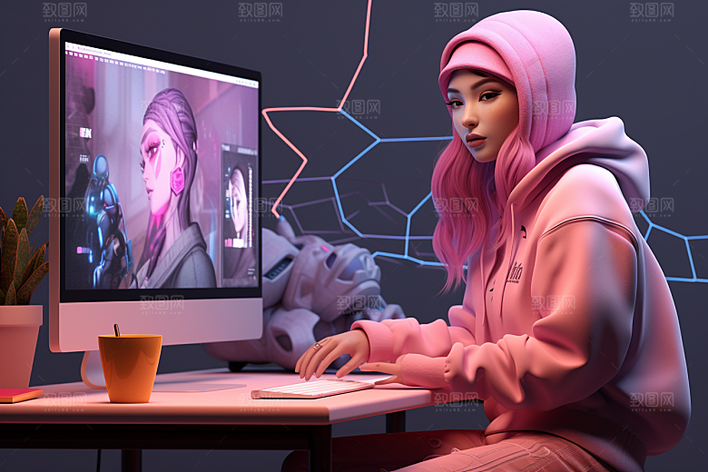 设计师3D工作模型