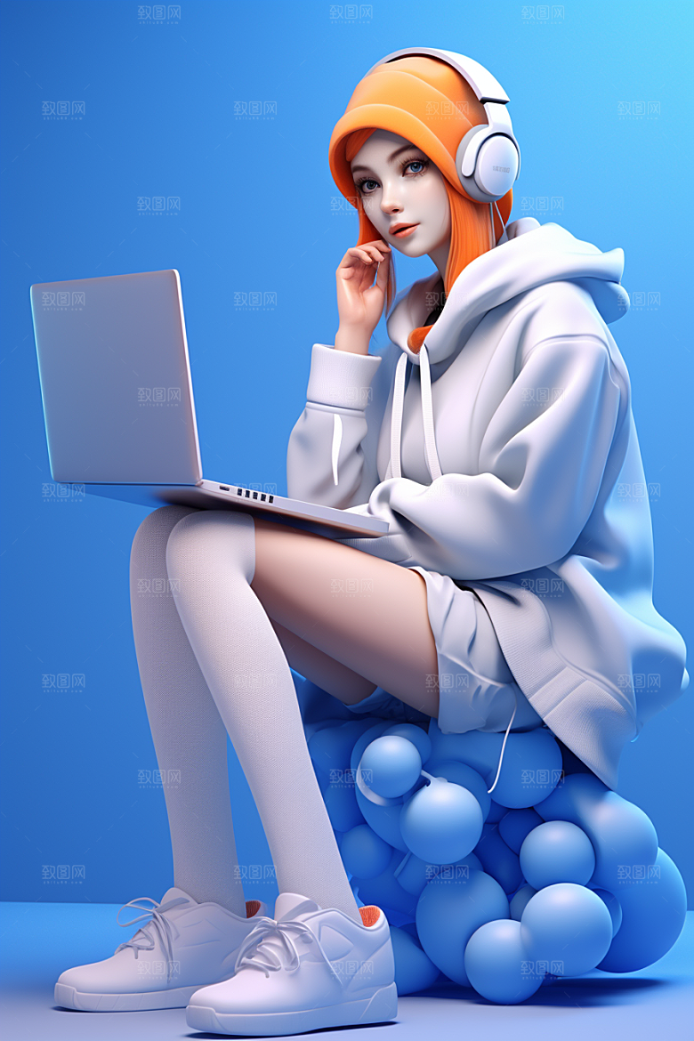 设计师3D卡通模型