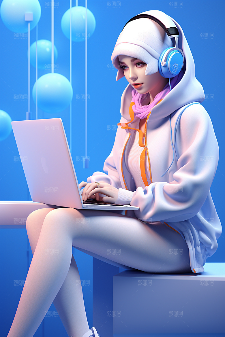 设计师卡通创作模型