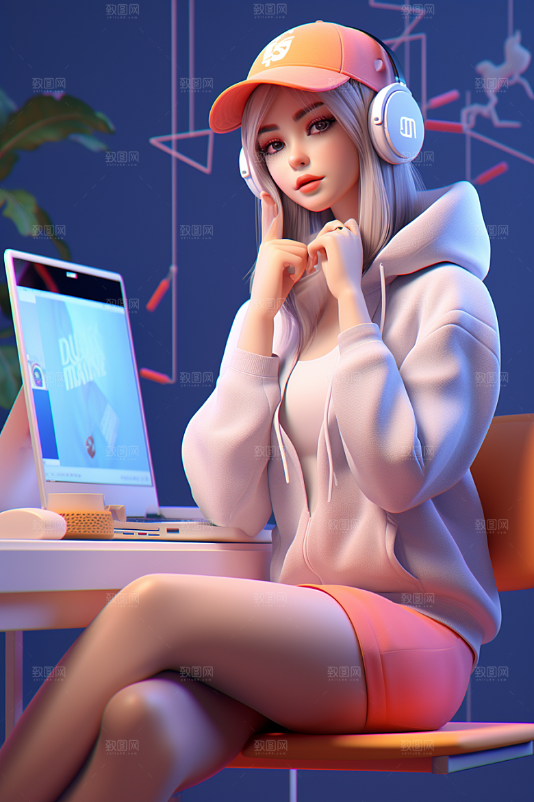 设计师潮流立体模型