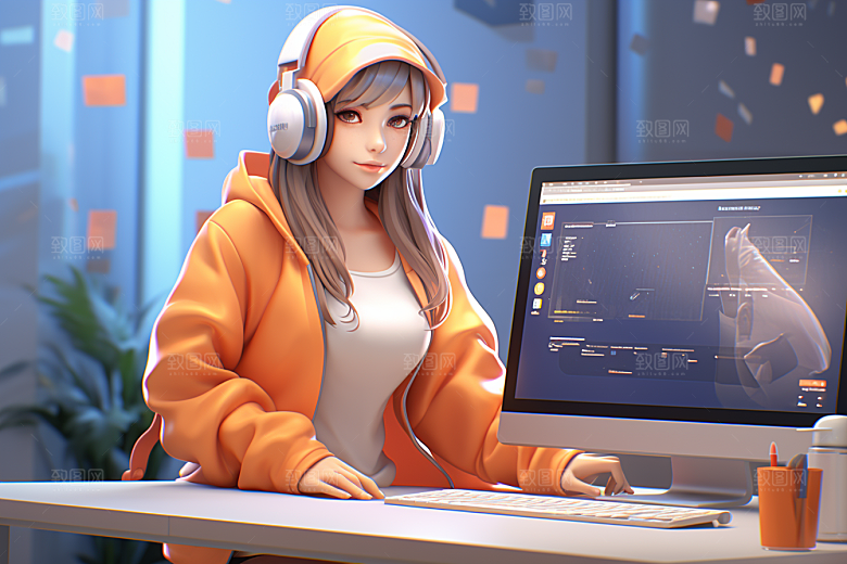 设计师立体工作模型