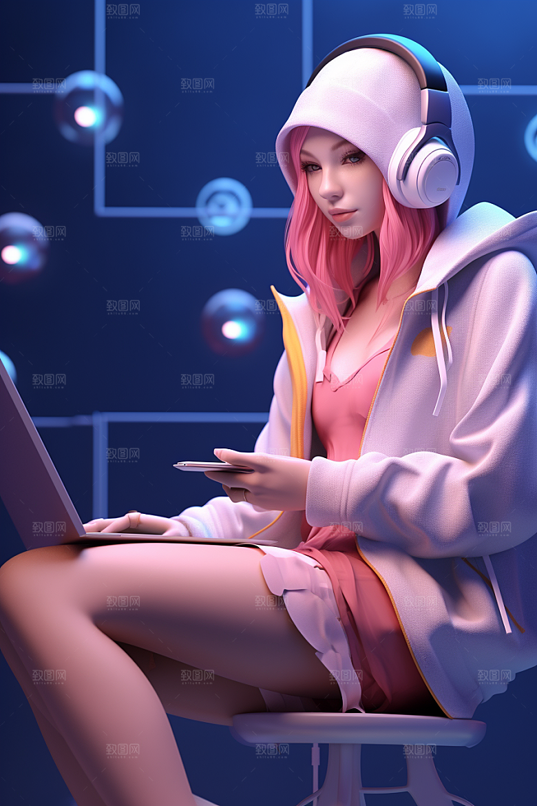设计师人物立体模型