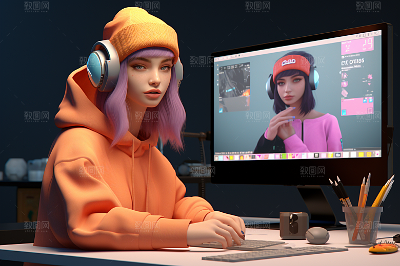 设计师潮流IP模型