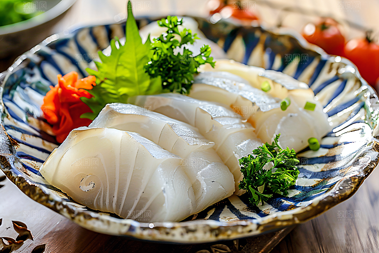 日料生鱼片鱼肉新鲜摄影图