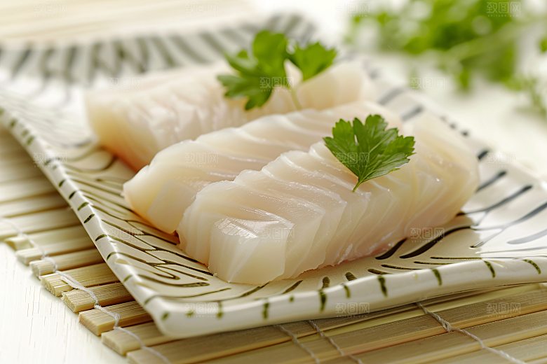 日料生鱼片新鲜冰箱摄影图