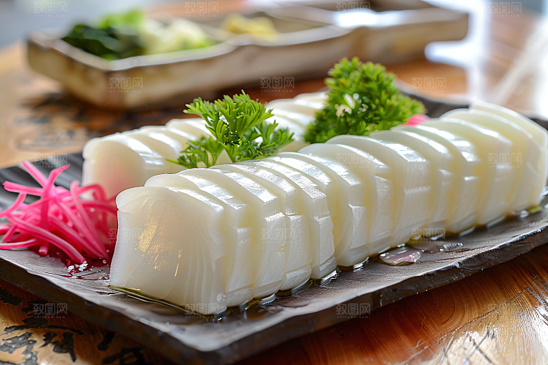 日料生鱼片鱼肉海鲜摄影图
