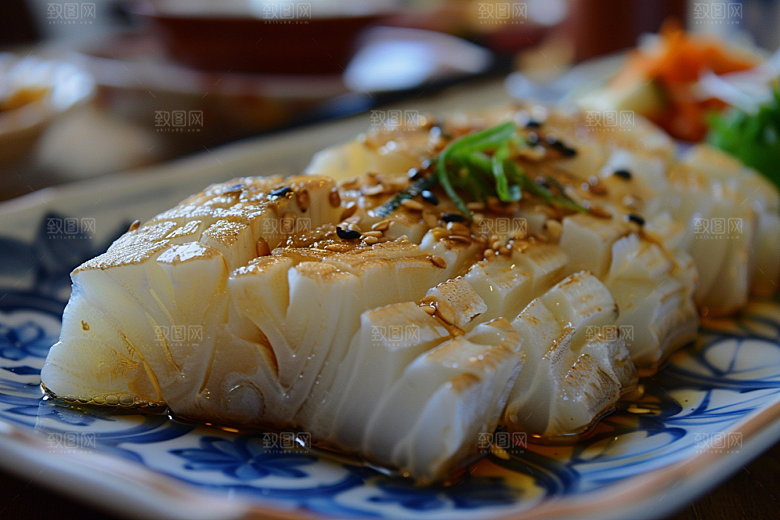 日料生鱼片鱼肉食材摄影图