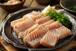 日料生鱼片高清食材摄影图