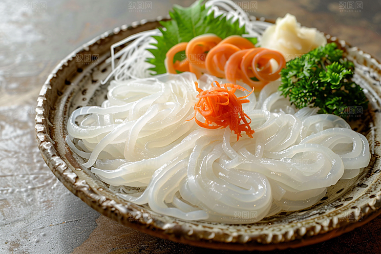 日料生鱼片食材海鲜摄影图