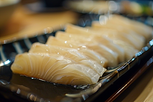 日料生鱼片鱼肉食材摄影图