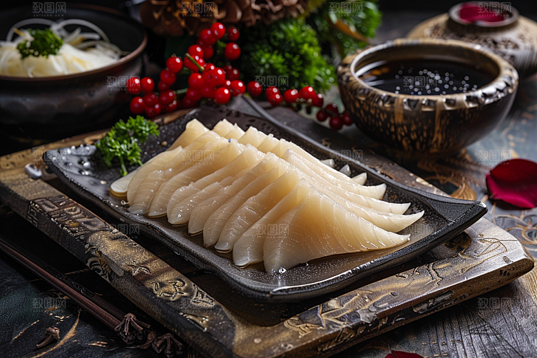 日料生鱼片新鲜刺身摄影图