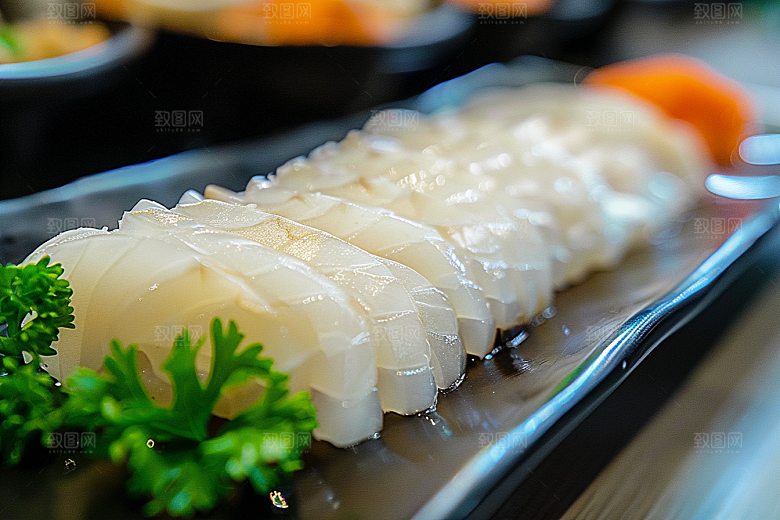 日料生鱼片鱼肉高清摄影图