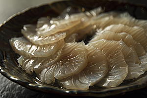日料生鱼片冰箱鱼肉摄影图