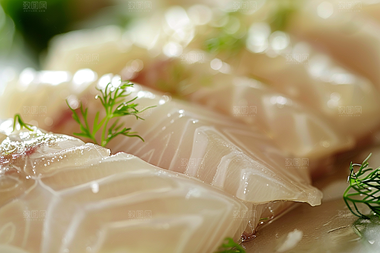 日料生鱼片冰箱刺身摄影图