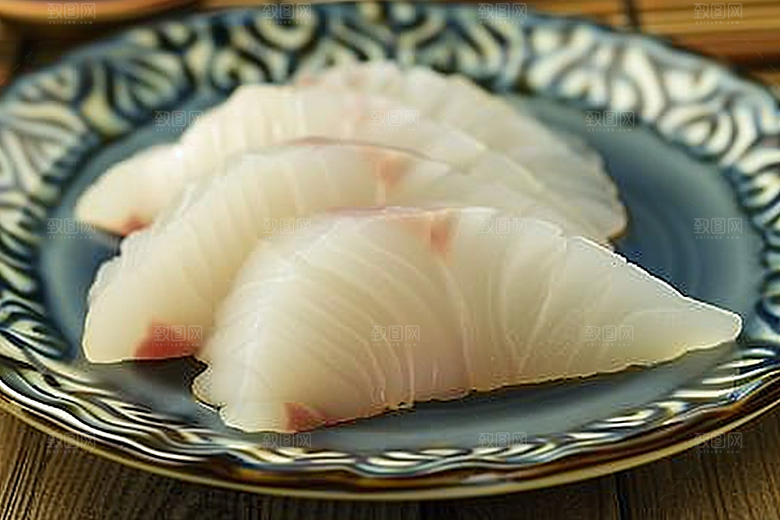 日料生鱼片鱼生冰箱摄影图