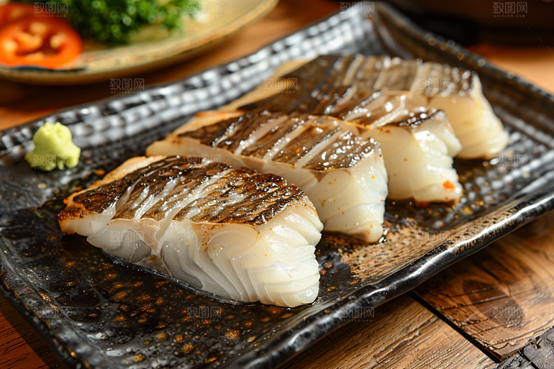 日料生鱼片美味冰箱摄影图