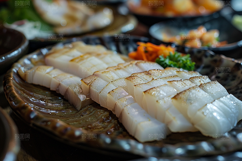 日料生鱼片新鲜刺身摄影图