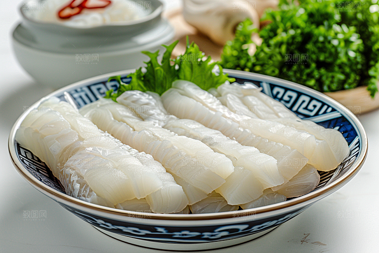 日料生鱼片食材鱼生摄影图