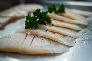 日料生鱼片鱼肉美食摄影图