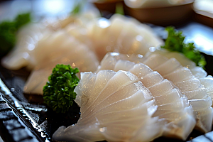 日料生鱼片美食刺身摄影图