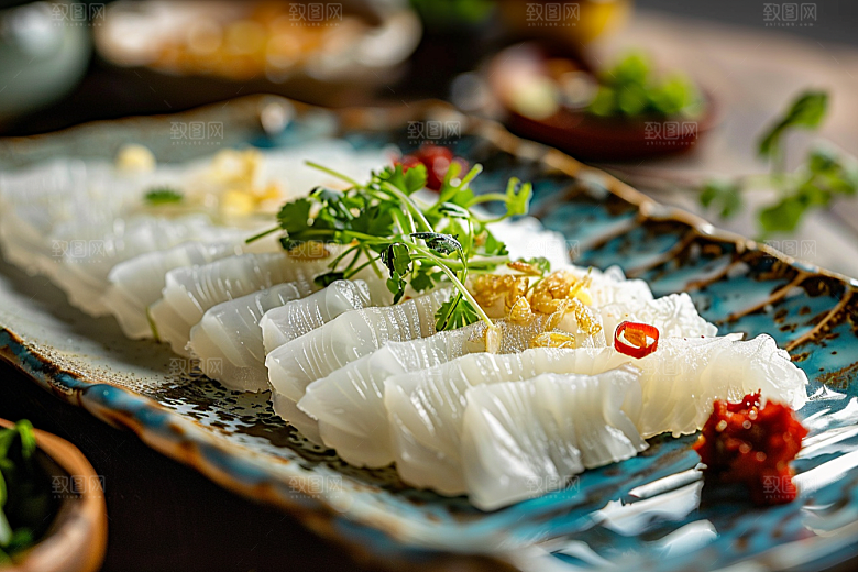 日料生鱼片美味新鲜摄影图