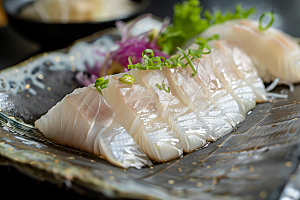 日料生鱼片美食鱼肉摄影图
