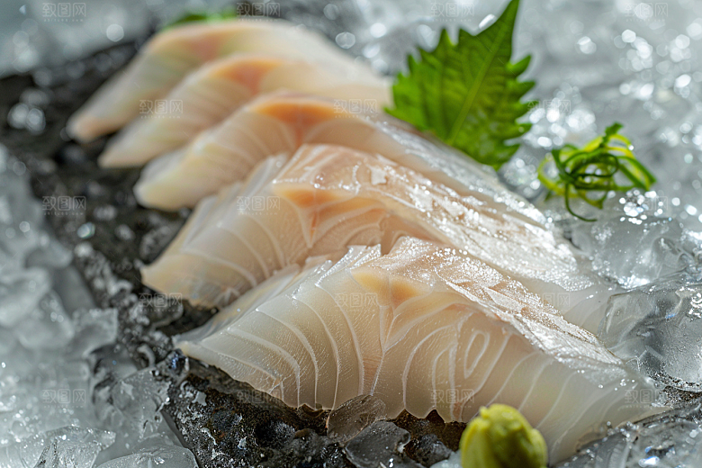 日料生鱼片鱼生美味摄影图