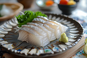 日料生鱼片海鲜鱼肉摄影图