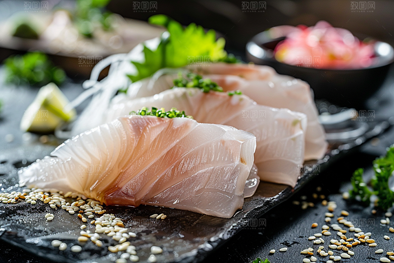 日料生鱼片高清鱼生摄影图