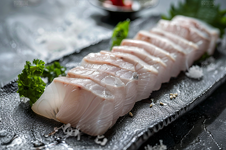 日料生鱼片鱼肉食材摄影图