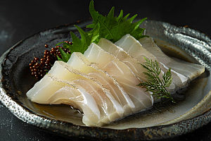 日料生鱼片食材海鲜摄影图