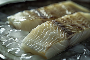 日料生鱼片鱼生鱼肉摄影图