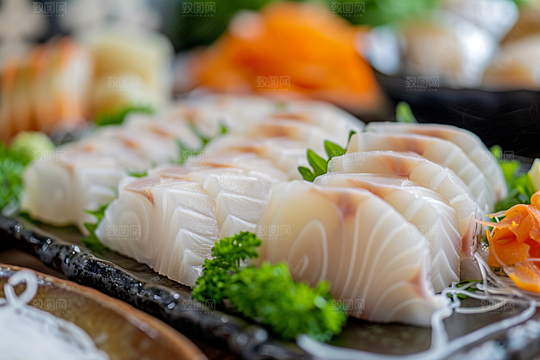 日料生鱼片美味海鲜摄影图