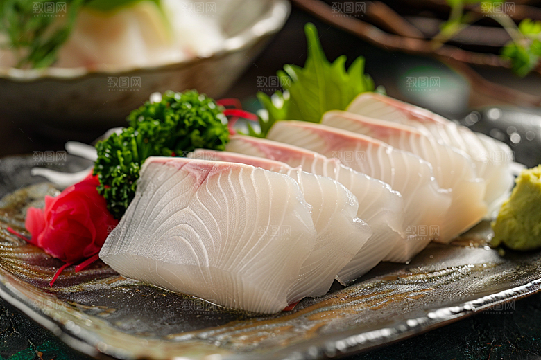日料生鱼片鱼生美味摄影图
