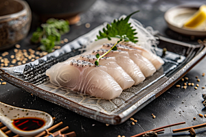 日料生鱼片高清冰箱摄影图