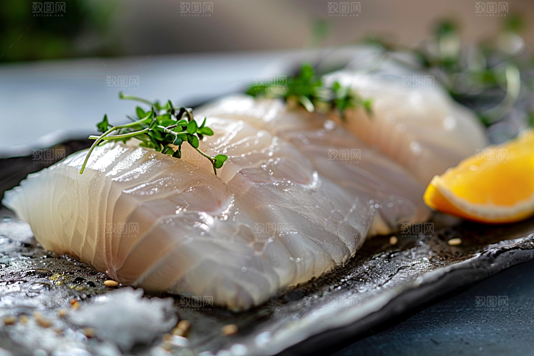 日料生鱼片美食食材摄影图