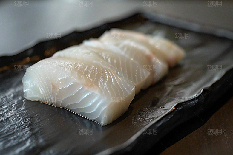 日料生鱼片鱼生美食摄影图